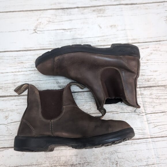 Blundstone Brown Leather Slip On Chelsea Boots Size AU 5 - Picture 7 of 10